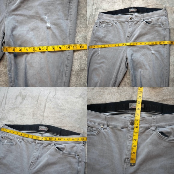 Torrid Bombshell Skinny Womens 22R Grey Super Soft High-Rise Destructed Jeans - Picture 8 of 12